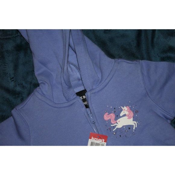 Joe Boxer Infant Girl 18 months Light Purple with Unicorn Zip Up Light Jacke - Picture 2 of 4